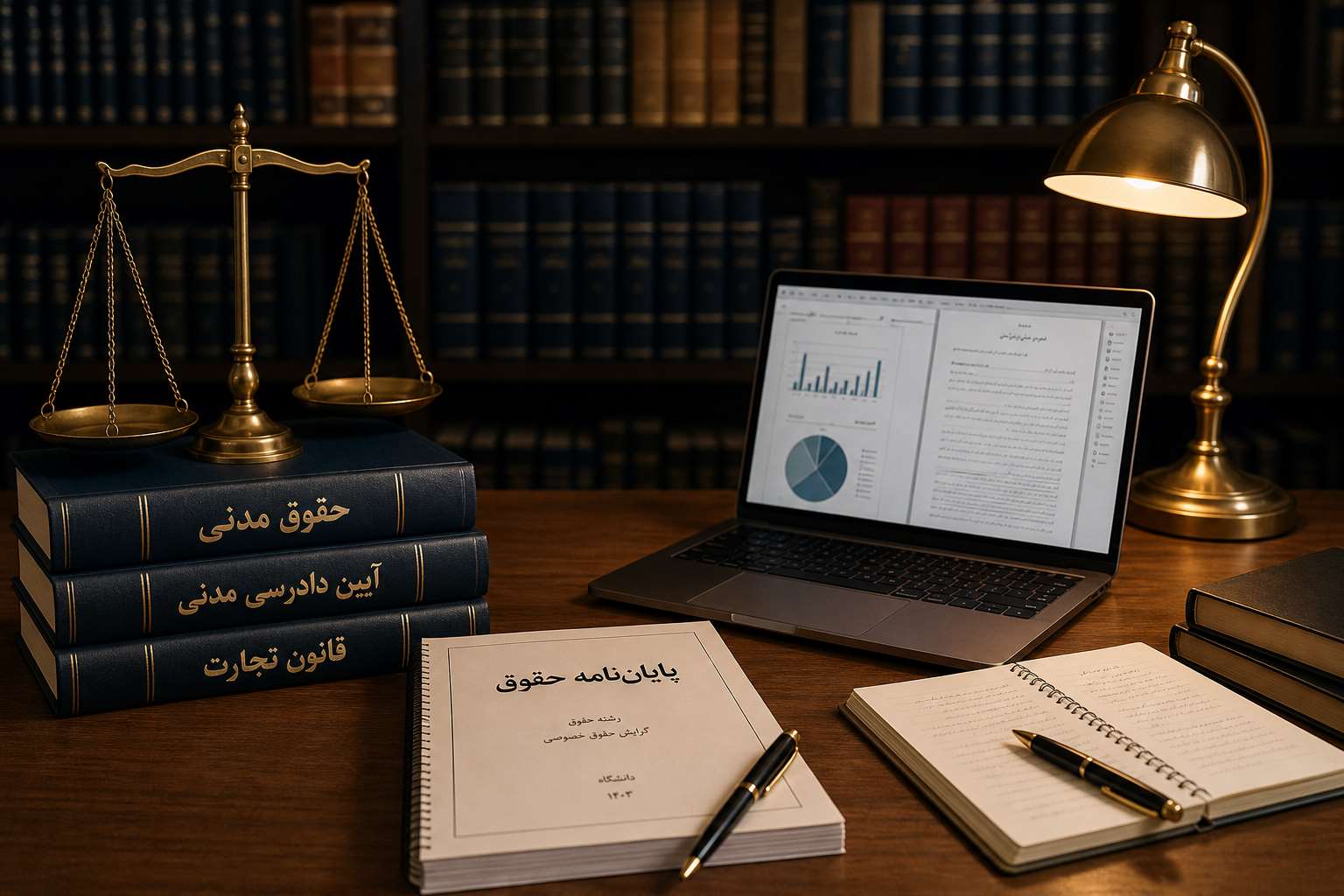 انجام پایان‌نامه حقوق